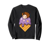 Purple Dripping Ice Cream Baseball Home Plate Sports Lover Sweatshirt