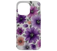 Purple Flower Bouquet Floral Watercolor Wildflowers Coque pour iPhone 14 Pro Max