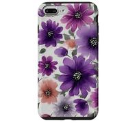 Purple Flower Bouquet Floral Watercolor Wildflowers Coque pour iPhone 7 Plus/8 Plus