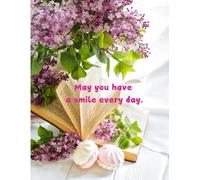 Purple flower wallpaper notebook with books on white table: For students and educational institutions, suitable for women and men, office workers, ... gift for special occasions, 8.5x11, 100 pages