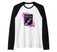 Purple for The Vinyl Record Purple Color Music Lover Manche Raglan