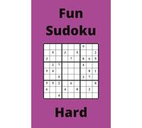 Purple Fun Sudoku Book, 9x9 Puzzles, 200 Pages, 5x8, Hard