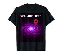Purple Galaxy Science Geek « Vous êtes Ici » Scifi Space Geeks T-Shirt