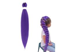 Purple Hair Extensions, Purple Braiding Hair,Pre-Stretched Synthetic Braided Hair, Perfect for Halloween Looks, Cosplay Fun and Stage Wear. Express Your Style with Confidence and Creativity (Z1Pcs)