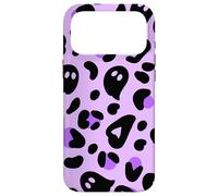Purple Halloween Ghost Leopard Print Cute Cheetah Design Coque pour iPhone 17 Pro Max