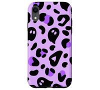 Purple Halloween Ghost Leopard Print Cute Cheetah Design Coque pour iPhone XR