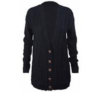 Purple Hanger - Cardigan Femme Manches Longues Fermeture Bouton - 48-50, Noir
