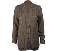 Purple Hanger - Cardigan Femme Manches Longues Fermeture Bouton - Moka, 44-46