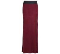 Purple Hanger - Jupe Longue Jersey Pour Femme Uni Droit Extensible Taille Ã‰lastique, Bordeaux-, Medium / Large