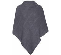 Purple Hanger - Poncho cape pour femme tricot long - Taille unique, Gris foncé