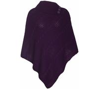 Purple Hanger - Poncho Cape pour Femme Tricot Long - Taille Unique, Violet