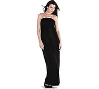 Purple Hanger - Robe Longue Bustier Sans Manche Longue Bandeau Jersey Elastique Été - Noir, EU 40/42