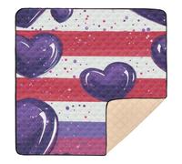 Purple Heart Day Purple Heart3 Tapis de gym et d'activités en mousse souple pour bébé 1 pièce Tapis d'éveil pour bébé et enfant 127 x 127 cm
