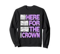 Purple Here for The Crown Purple Graphic Sweatshirt