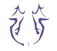 Purple Hunter Temporary Tattoos, Movie Anime Dance Cosplay Tattoos Stickers, Purple Fantasy Markings Unique Design for Cosplay Festivals Costume Parties Halloween (I)