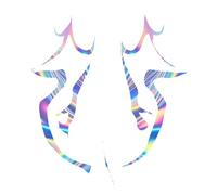 Purple Hunter Temporary Tattoos, Movie Anime Dance Cosplay Tattoos Stickers, Purple Fantasy Markings Unique Design for Cosplay Festivals Costume Parties Halloween (C)