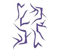 Purple Hunter Temporary Tattoos, Movie Anime Dance Cosplay Tattoos Stickers, Purple Fantasy Markings Unique Design for Cosplay Festivals Costume Parties Halloween (J)