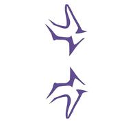 Purple Hunter Temporary Tattoos, Movie Anime Dance Cosplay Tattoos Stickers, Purple Fantasy Markings Unique Design for Cosplay Festivals Costume Parties Halloween (K)