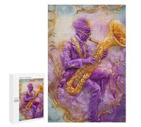Purple Jazz Musician Painting Puzzle 1000 Pièces Educa Jouet en Bois Cadeau Unique Décoration Intérieure Jeu Éducatif Challenge Toy Adultes Et Enfants À Partir De 14 Ans 1000 PCS