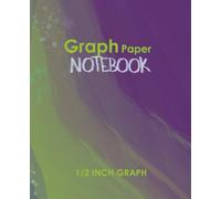 Purple Large Graph Paper Composition Notebook: 370+ Pages, 0.5 Inch Grid, 9.75x7.5 Size - Math & STEM Notebook for Students, Drawing, Engineering, Homeschool, or School Use