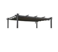 PURPLE LEAF Bache pour Pergola, Toile Pergola 4 x 3,3 m Retractable, Toile de Tonnelle Toile de Toit Rechange pour Jardin Terrasse, Beige