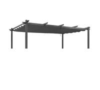 PURPLE LEAF Bache pour Pergola, Toit Retractable 4,8 x 3,5 m pour Tonnelle, Remplacement de Couverture pour Jardin et Terrasse, Gris