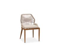 PURPLE LEAF Lot de 2 chaises de jardin, en aluminium, avec coussins, imperméables et inoxydables, pour jardin, terrasse, cuisine, teck