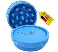 PURPLE LEGACY® Premium Grinder Set Moulin à pollen maniable et pratique en fibres végétales Broyeur pour herbes, épices, épices ø 55x25 mm Eco broyeur bio en 2 parties pour herbes sèches et Spices