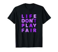 Purple Life Don't Play Fair Purple Graphic T-Shirt