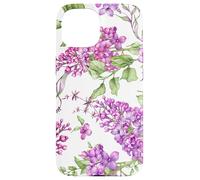 Purple Lilac Flowers Floral Botanical Cottagecore Aesthetic Coque pour iPhone 15