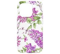 Purple Lilac Flowers Floral Botanical Cottagecore Aesthetic Coque pour iPhone 15 Pro
