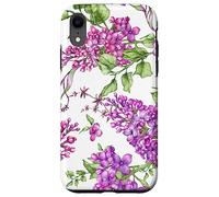 Purple Lilac Flowers Floral Botanical Cottagecore Aesthetic Coque pour iPhone XR