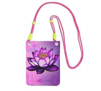 Purple Lotus Sac à bandoulière pour téléphone portable pour femme, tendance et réglable, léger pour un usage quotidien, Fuchsia, Taille unique