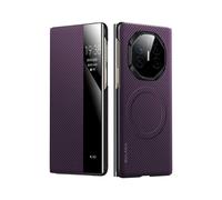 (Purple, Multicolor) For Huawei Mate XT Ultimate Case View Window Leather Phone Cover with Auto Wake / Sleep - Brown