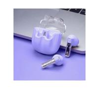 (Purple, Multicolor) W27 Transparent TWS Bluetooth Earphone Noise Reduction Wireless Headset (CE Certified) - Blue