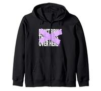 Purple Not Over Here Graphique Violet Sweat à Capuche