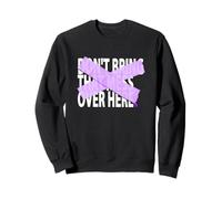 Purple Not Over Here Graphique Violet Sweatshirt