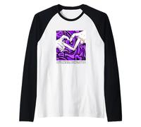 Purple Out Here Being Cute Purple Graphic Manche Raglan