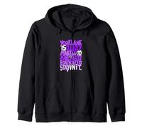 Purple Please Follow The Markings Purple Graphic Sweat à Capuche