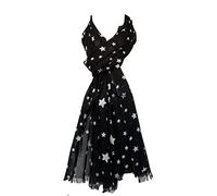 Purple Possum® Écharpe noire avec étoiles blanches, châle léger en pur coton issu du commerce équitable pour femme
