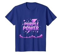 Purple Power : Déclaration de Super-héros Energetic pour garçon T-Shirt, Enfant, Bleu Royal, 12 Ans