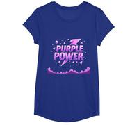 Purple Power : Déclaration de Super-héros Energetic pour garçon T-Shirt, Fille, Bleu Royal, XS