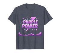 Purple Power : Déclaration de Super-héros Energetic pour garçon T-Shirt, Homme, Bleu Chiné, XXL