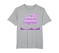 Purple Power : Déclaration de Super-héros Energetic pour garçon T-Shirt, Homme Grandes Tailles, Gris Chiné, 2X Tall