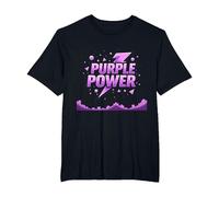 Purple Power : Déclaration de Super-héros Energetic pour garçon T-Shirt, Homme Grandes Tailles, Noir, 2X Tall