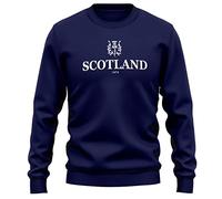 Purple Print House Scotland 1873 Sweat-shirt pour homme supporter de rugby Motif chardon écossais, bleu marine, XL