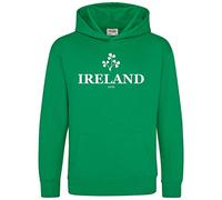 Purple Print House Sweat à capuche de rugby Irlande pour enfant Motif trèfle irlandais, vert irlandais, 7-8 ans