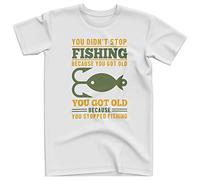 Purple Print House T-Shirt de pêche Amusant pour Homme, Blanc Fantaisie, Cadeau de Retraite, Papa, Grand-père, Blanc, M