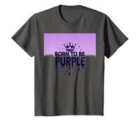 Purple Reign : Regal Crown Burst for Royal Enthusiasts T-Shirt, Enfant, Asphalte, 3 Ans