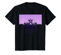 Purple Reign : Regal Crown Burst for Royal Enthusiasts T-Shirt, Enfant, Noir, 12 Ans